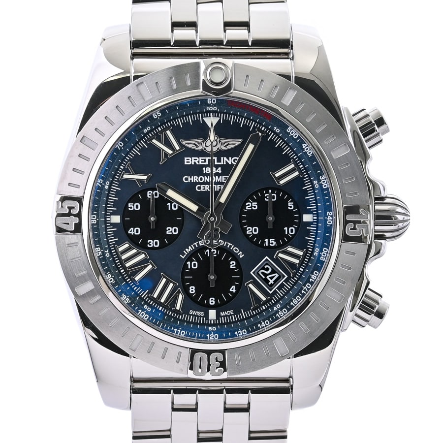 クロノマット JSP ローマンインデックス ジャパンリミテッド ブルーシェル ケース:約44mm