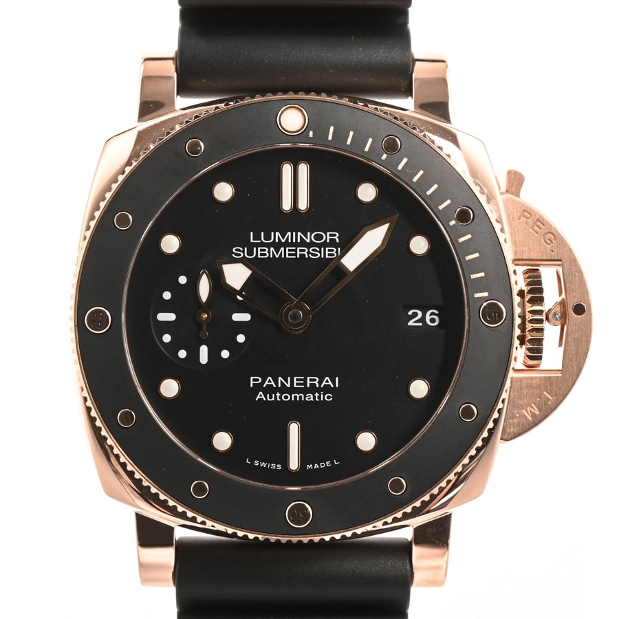 ルミノール1950 サブマーシブル 3デイズ オロロッソ ブラック / ベルトカラー：ブラック ケース:約42mm