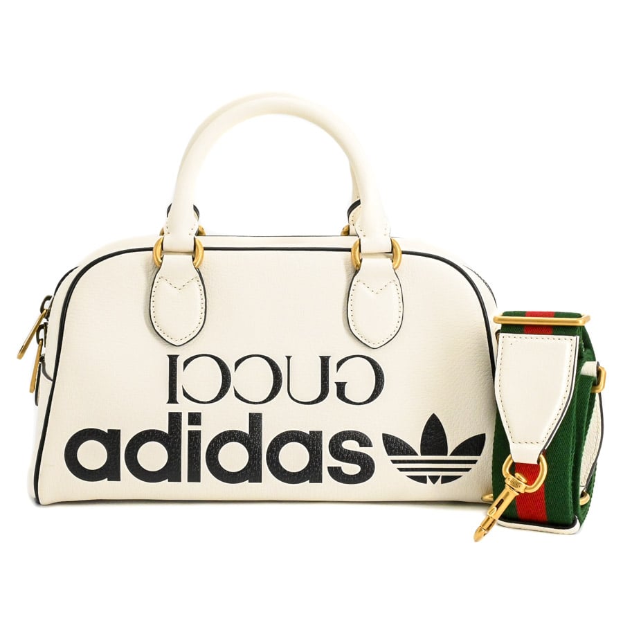 ミニダッフルバッグ ホワイト 約W32xH17xD15cm(実寸)