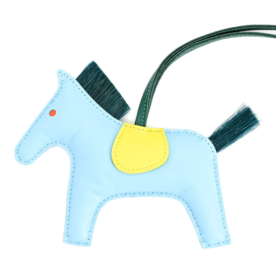 ロデオMM セレステ / ライム/マラカイト/クリノラン ストラップ含む全長25xチャーム:W(尻尾含まず)12xH10.5cm(実寸)
