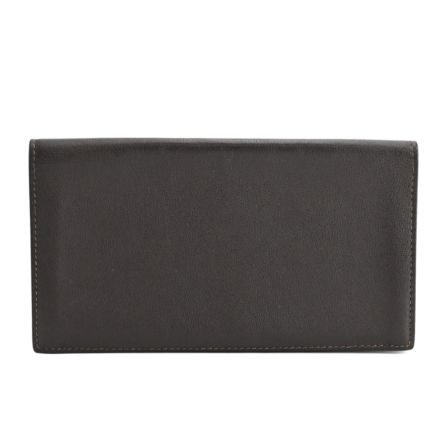 シチズンツイルロングシルクイン ダークブラウン 約W17xH9.5cm(実寸)