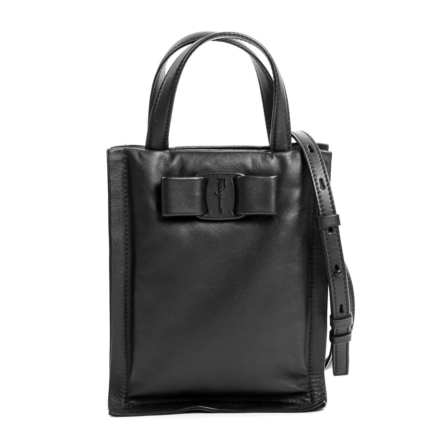 VIVAミニバッグ ブラック 約W15xH19xD6cm(実寸)
