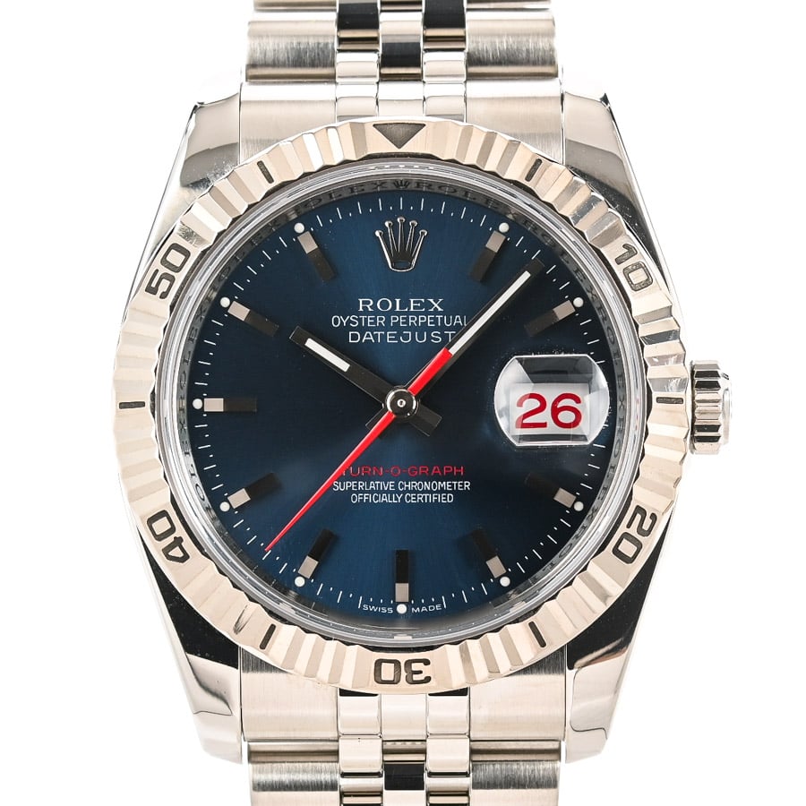 ターノグラフ ブルー ケース:約36mm/ブレスサイズ:約18.5cm