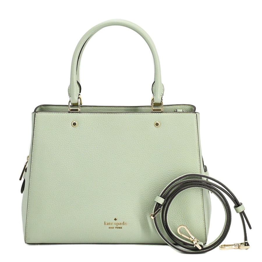 2WAYハンドバッグ ライトグリーン 約W29xH21xD14cm(実寸)