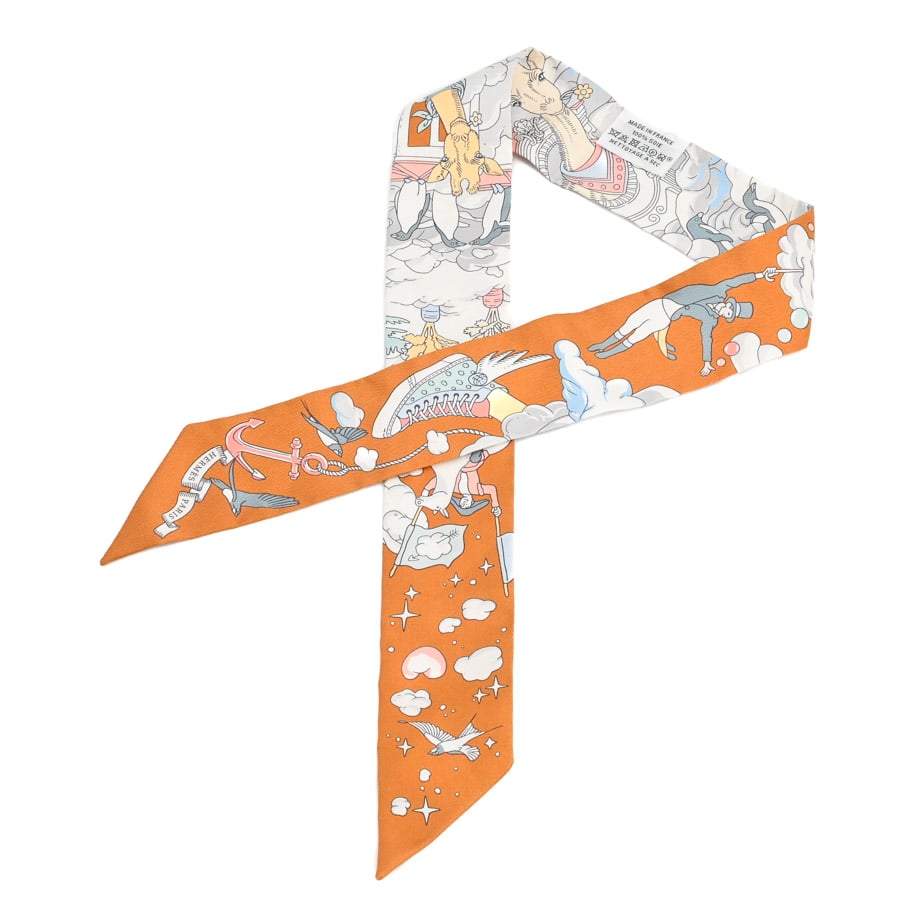 ツイリー(W86xH5cm(※) キャラメル / グリ/ブルー): ブランド小物 ツイリー(W86xH5cm(※) キャラメル / グリ/ブルー): ブランド小物