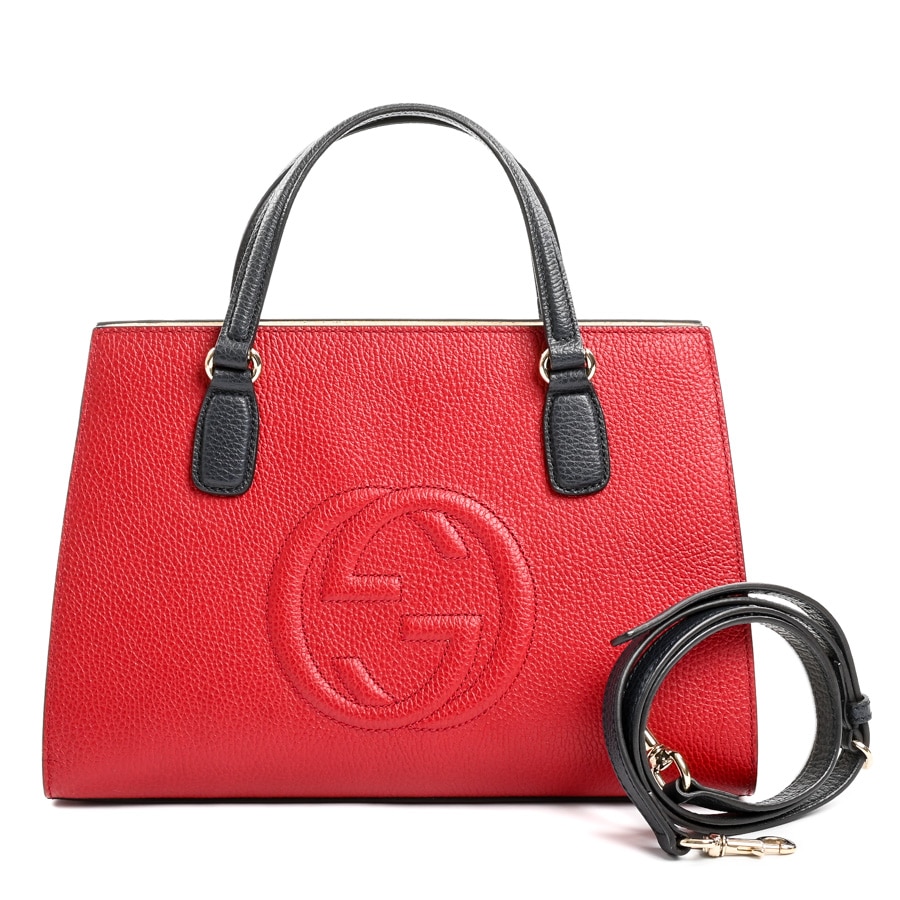 SOHO2WAYハンドバッグ レッド 約W32xH22xD8cm