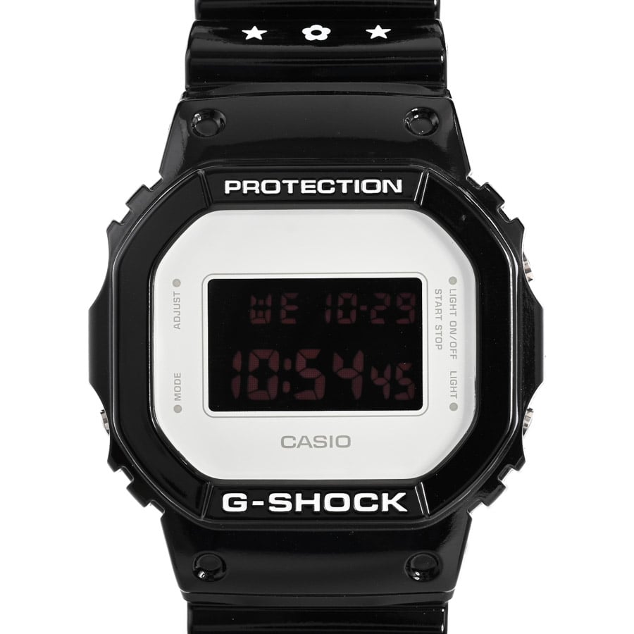 【中古A品】  カシオ G-SHOCK MEDICOM TOYコラボレーションモデル  DW-5600MT-1JR ステンレス 銀座