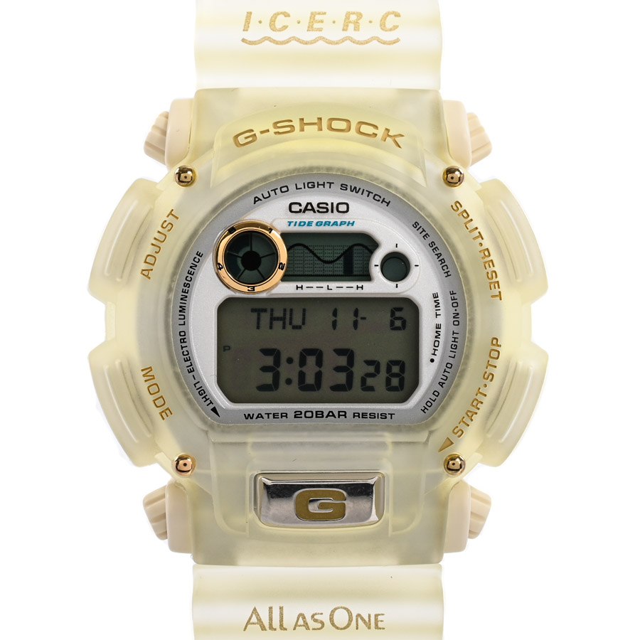 【中古A品】  カシオ G-SHOCK イルカ・クジラ会議 記念モデル  DW-9000K-9T ステンレス THE YOKOHAMA FRONT