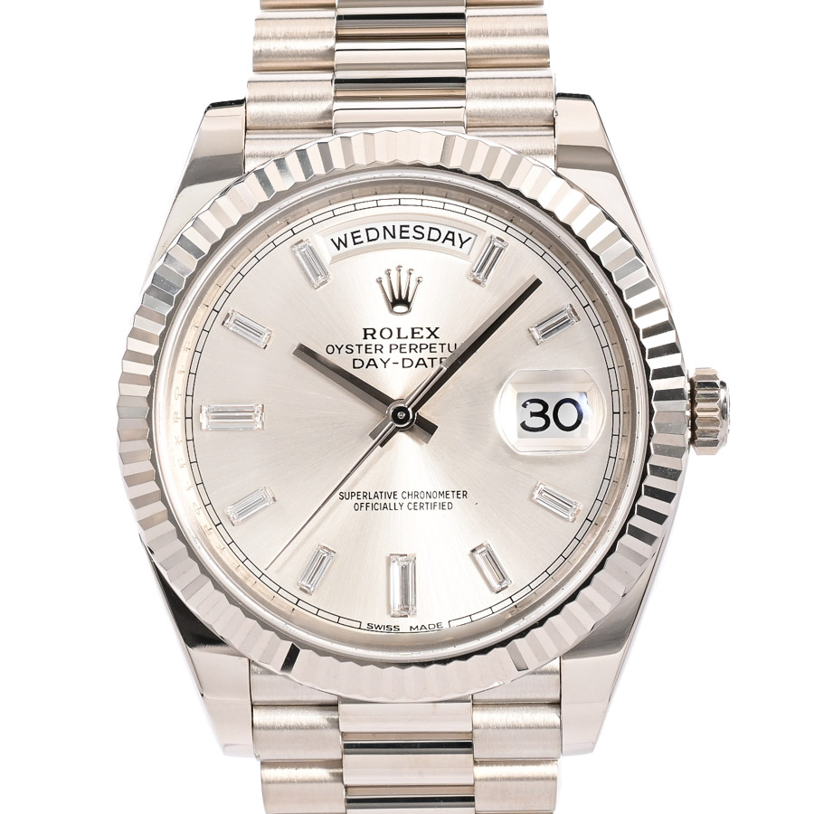 デイデイト40 シルバー ケース:約39mm(実寸)/ブレスサイズ:約18cm