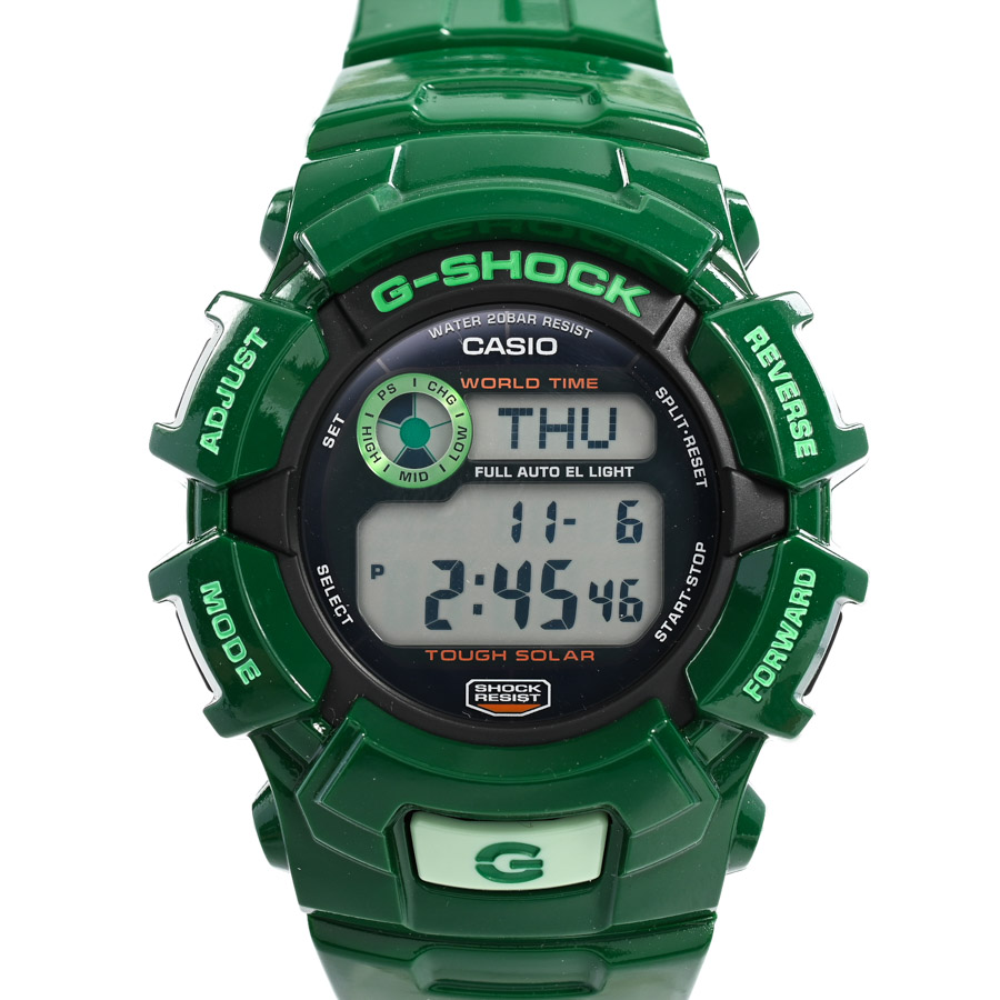 【中古A品】  カシオ G-SHOCK グリーン・カラーズ  G-2300GR-3JF ステンレス THE YOKOHAMA FRONT