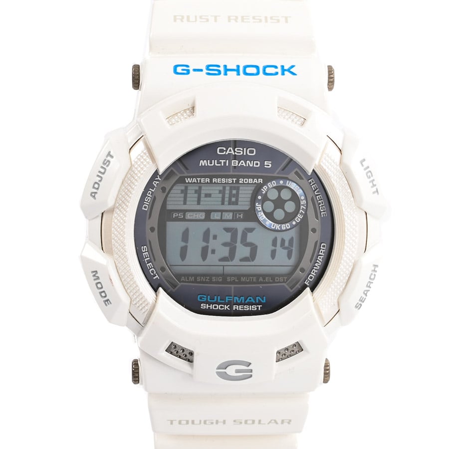 【中古A品】  カシオ G-SHOCK ガルフマン  GW-9100P-7JF ステンレス 銀座