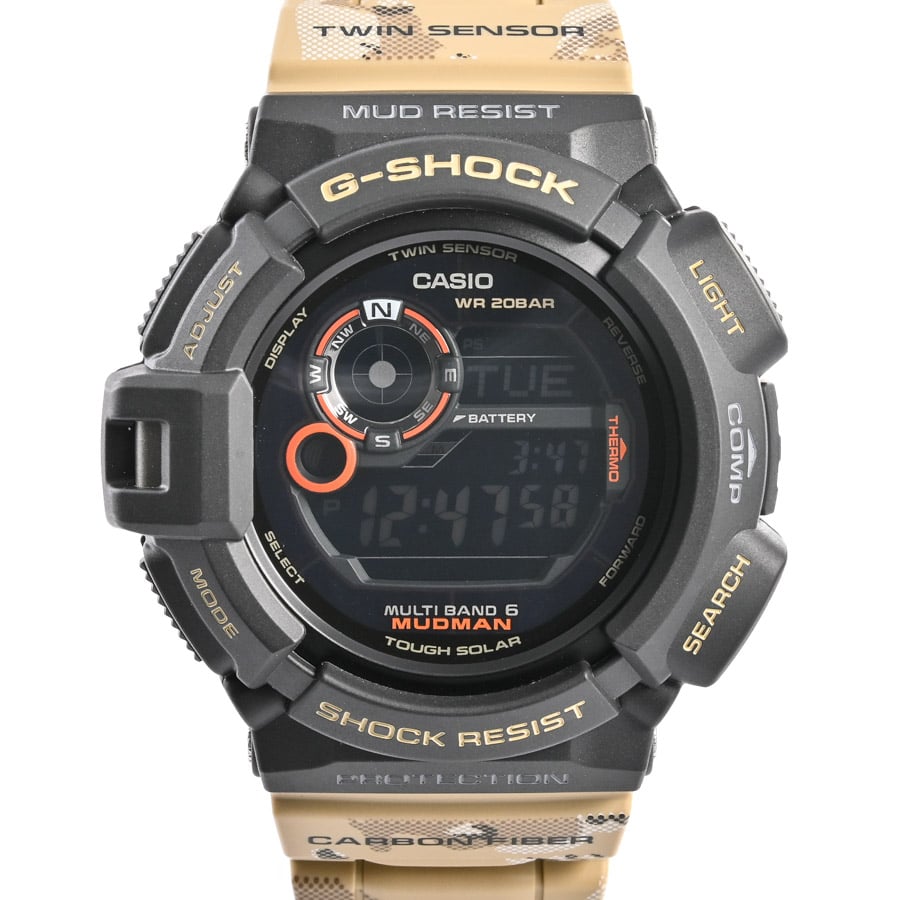 G-SHOCK MASTER OF G Master in Desert Camouflage ブラック ケース:約50mm(実寸)