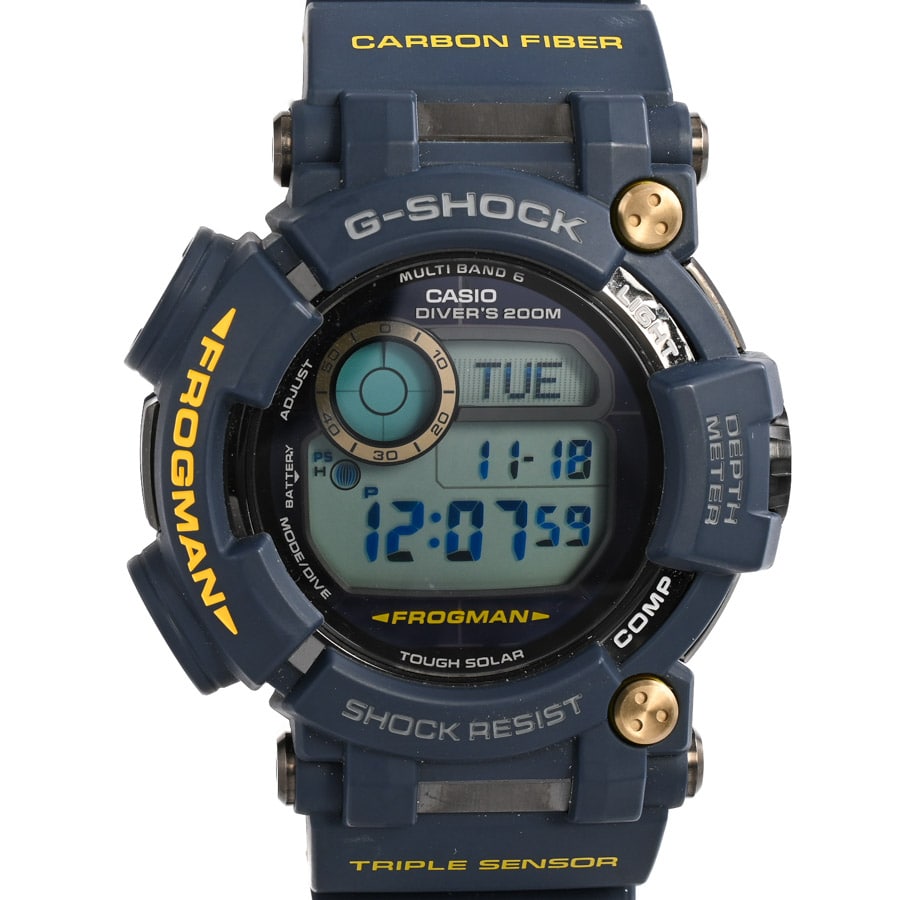 【中古A品】  カシオ G-SHOCK　フロッグマン  GWF-D1000NV-2JF ステンレス 銀座
