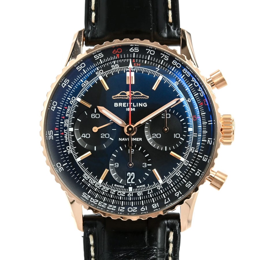 ナビタイマー B01 クロノグラフ 41 ジャパンリミテッド ブラック ケース:約40mm(実寸)