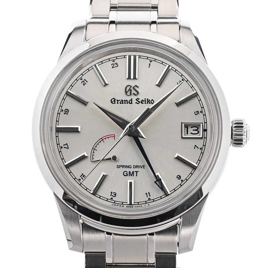 スプリングドライブ GMT シルバー ケース:約40mm(実寸)/ブレスサイズ:約19cm