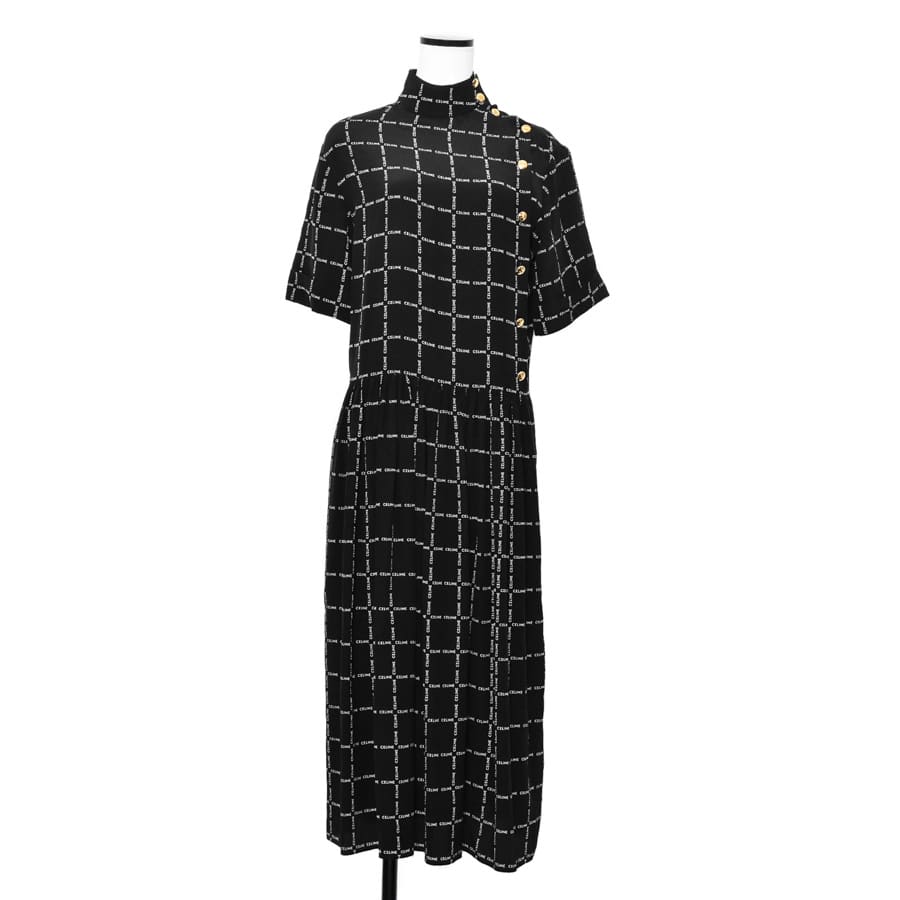 ワンピース ブラック メーカーサイズ34/肩幅39x身幅43x着丈119x袖丈25cm(実寸)
