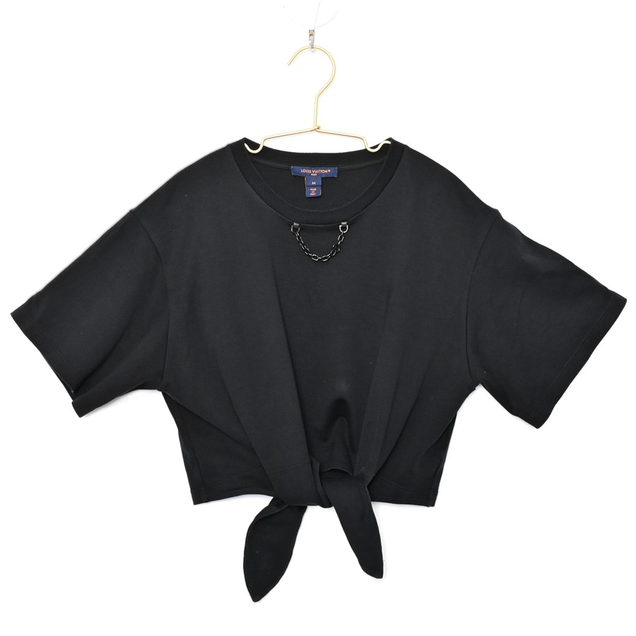 LVxYKセルフタイTシャツ ブラック メーカーサイズ#M/肩幅45x身幅51x着丈40x袖丈20cm(実寸)