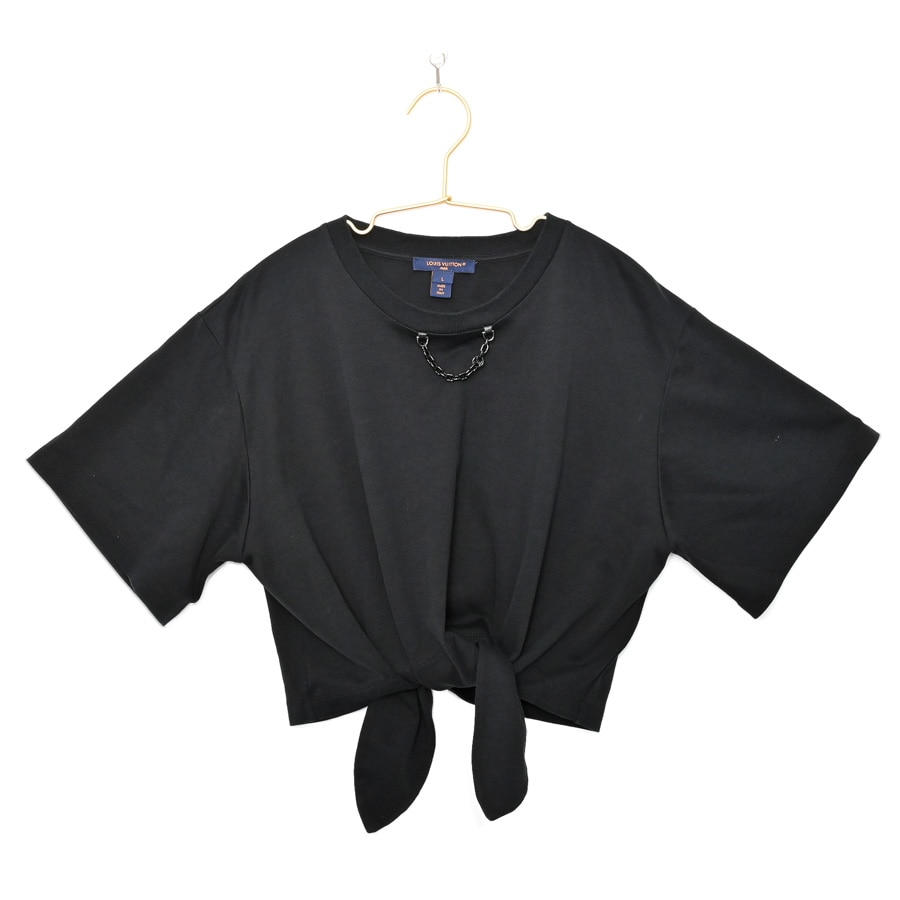 LVxYKセルフタイTシャツ ブラック メーカーサイズ#L/肩幅46x身幅52x着丈40x袖丈20cm(実寸)
