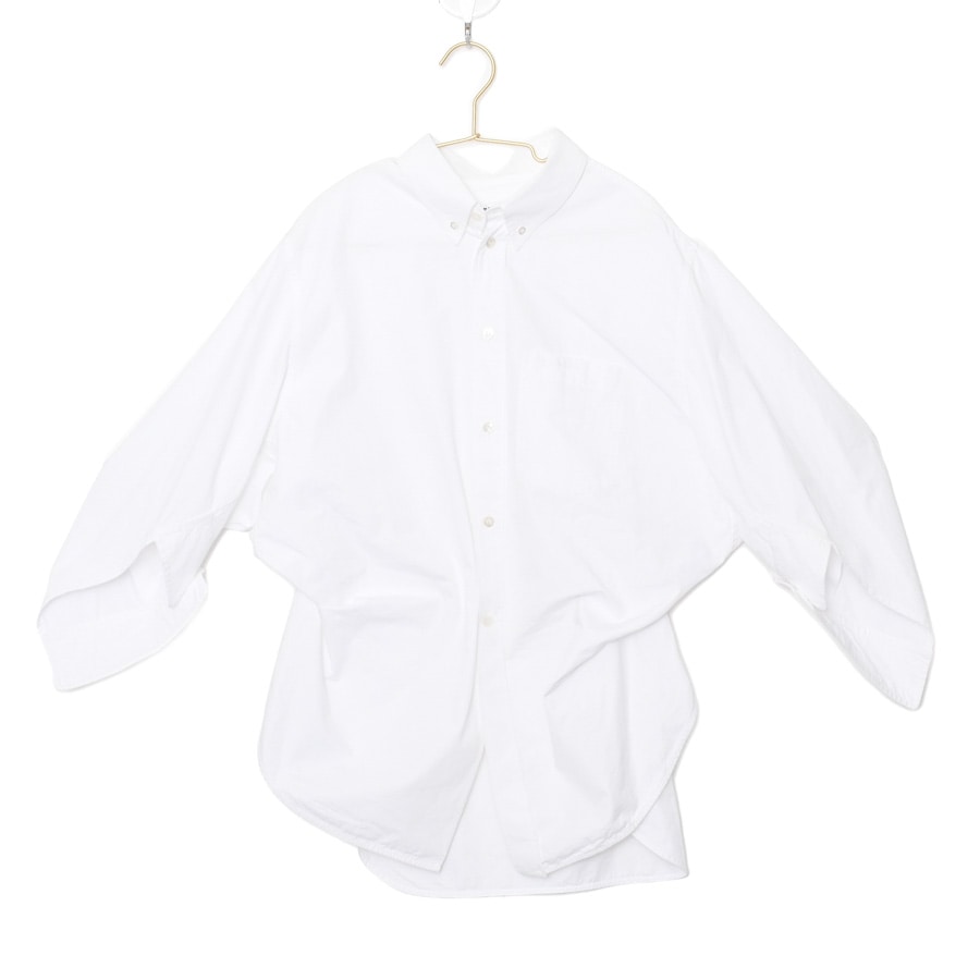 シャツ ホワイト メーカーサイズ#34/肩幅47x身幅59x着丈75x袖丈55cm(実寸)