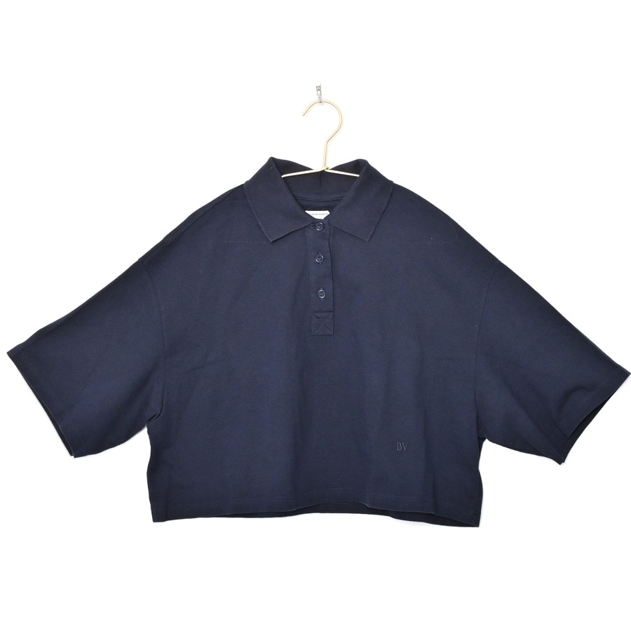 ポロシャツ ネイビー メーカーサイズ#XS/肩幅54x身幅60x着丈46x袖丈24cm(実寸)