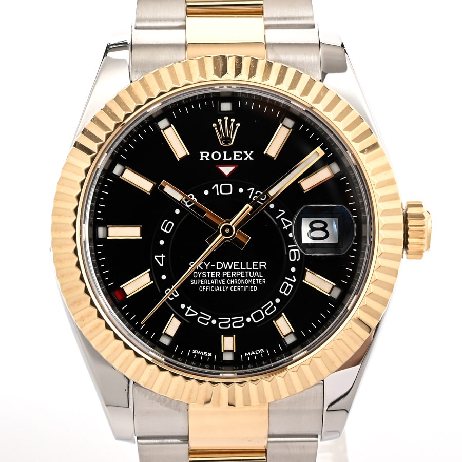 スカイドゥエラー ブラック ケース:約42mm/ブレスサイズ:約18.5cm
