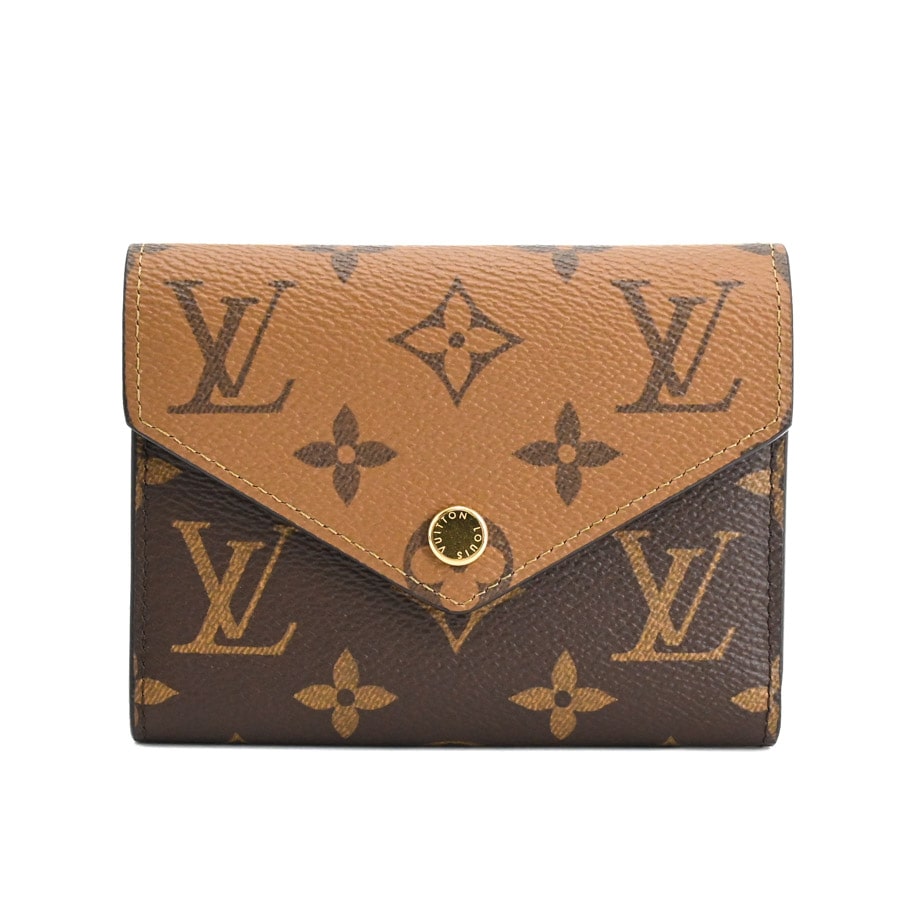 ポルトフォイユ・ヴィクトリーヌ ブラウン 約W12xH9.5cm