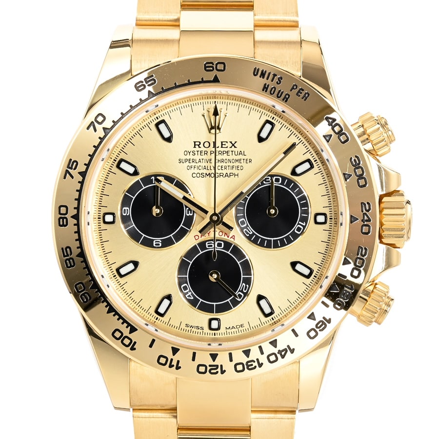 デイトナ ブラック・シャンパン ケース:約40mm/ブレスサイズ:約18.5cm