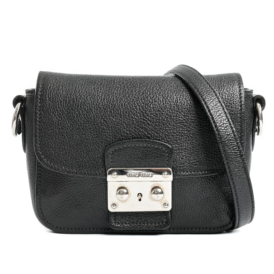 ロングショルダー ブラック 約W17.5xH14xD5.5cm(実寸)