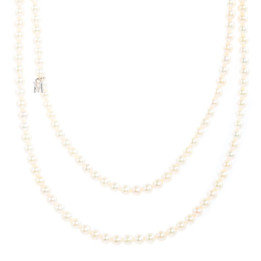 パール ネックレス チェーン長さ(留め具含):約81cm