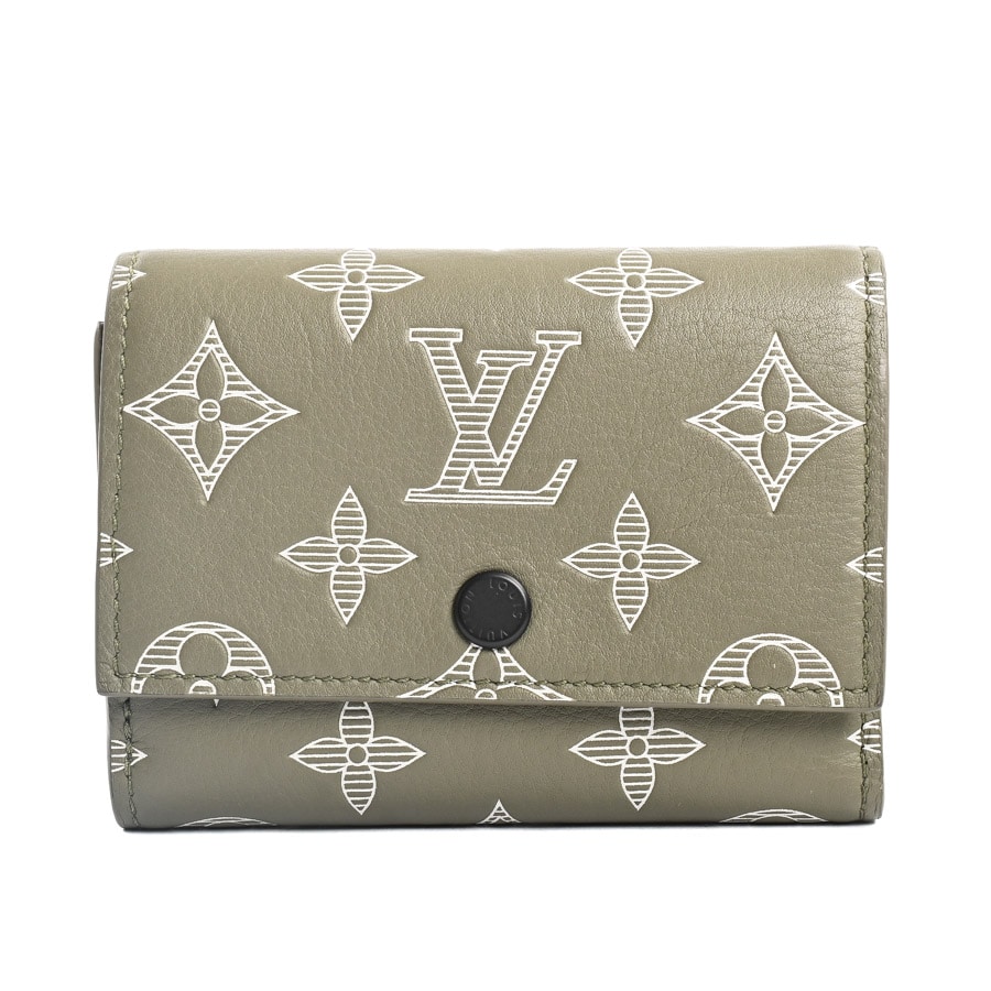 ヴィクターウォレット オリーブグリーン 約W11xH8cm(実寸)