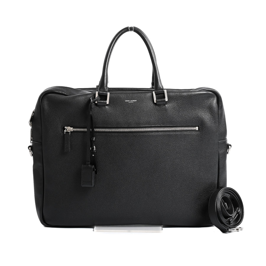 サックドジュールブリーフケース ブラック 約W39xH30xD8cm(実寸)