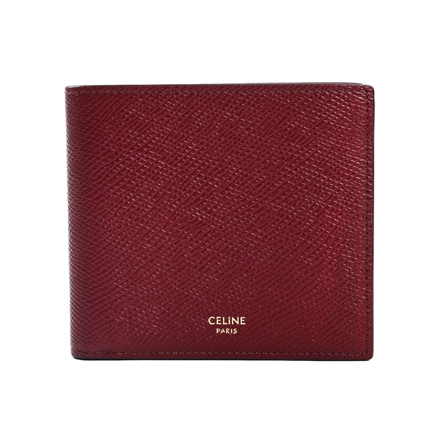 2つ折りコンパクトウォレット ボルドー 約W11xH10cm(実寸)