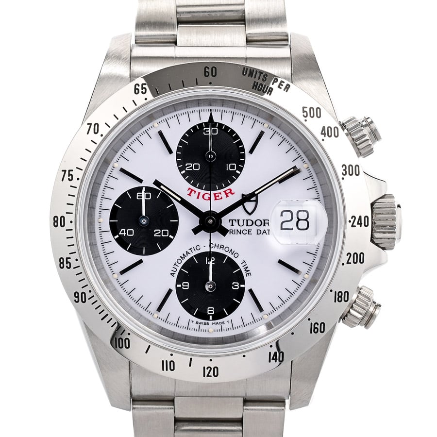 クロノタイム タイガー ホワイト・ブラック ケース:約39mm/ブレスサイズ:約18.5cm