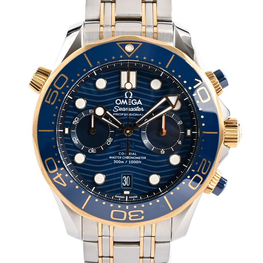 シーマスター ダイバー300M クロノグラフ マスタークロノメーター ブルー / ベルトカラー：ゴールド/ステンレス ケース:約44mm/ブレスサイズ:約19cm