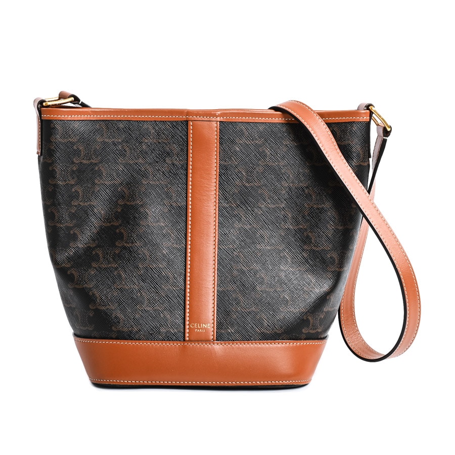 スモールバケット タン 約W(下部)18/(上部)26xH22xD13cm(実寸)