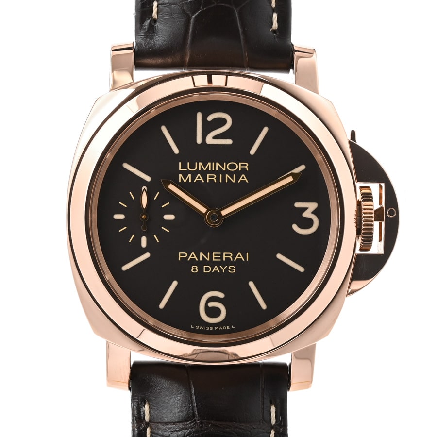 ルミノールマリーナ 8デイズ オロロッソ ブラウン ケース:約44mm
