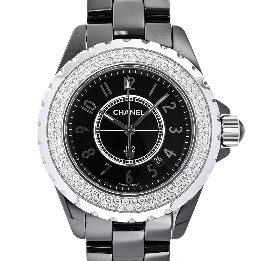 J12 33mm ブラック ケース:約33mm/ブレスサイズ:約16.5cm