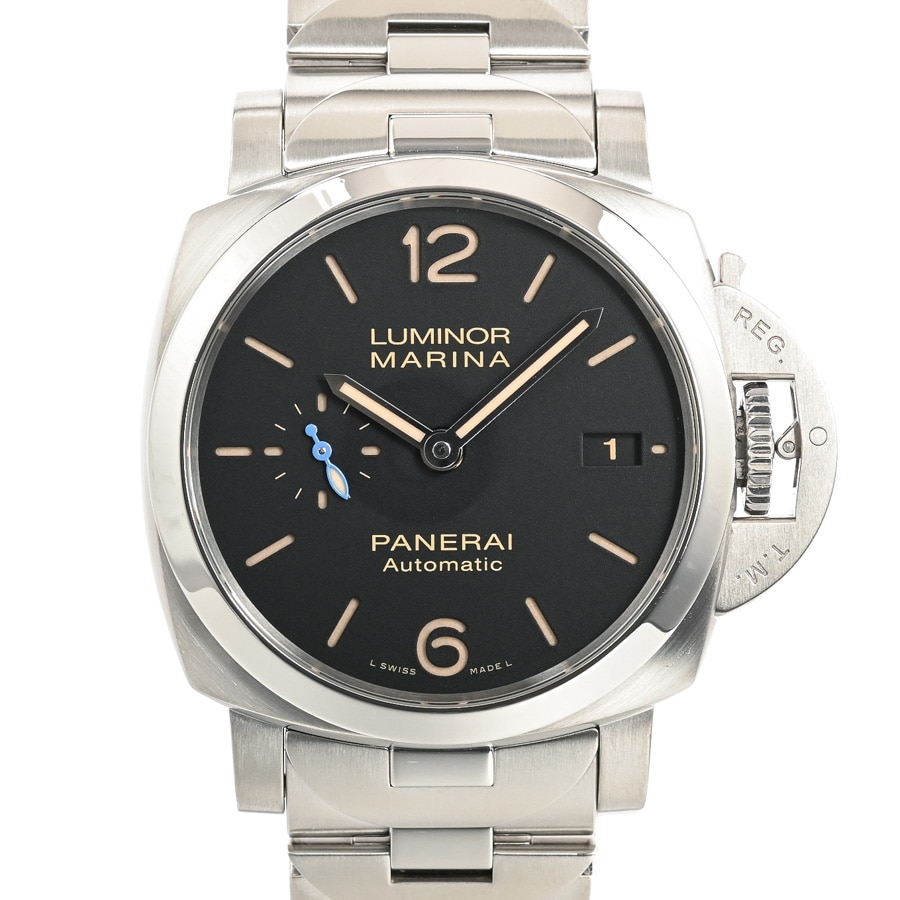 ルミノールマリーナ 1950デイズ アッチャイオ ブラック / ベルトカラー：ステンレス ケース:約42mm/ブレスサイズ:約19.5cm
