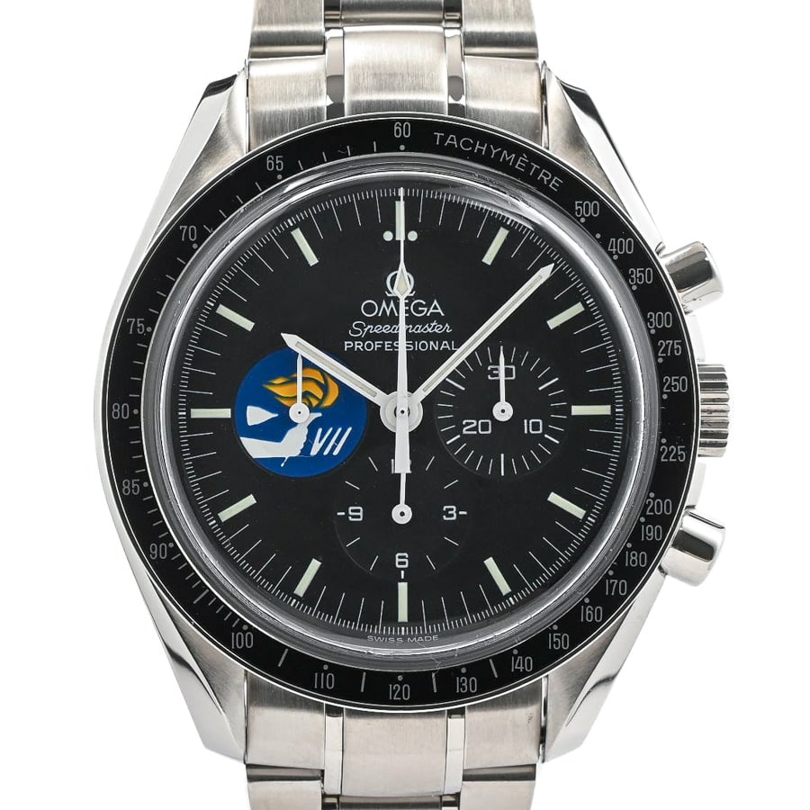 スピードマスター プロフェッショナル ミッションズ ジェミニ7号 ブラック / ベルトカラー：ステンレス ケース:約40mm(実寸)/ブレスサイズ:約19.5cm