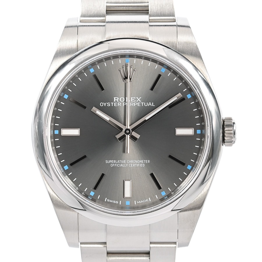 オイスターパーペチュアル ダークロジウム ケース:約39mm/ブレスサイズ:約18cm
