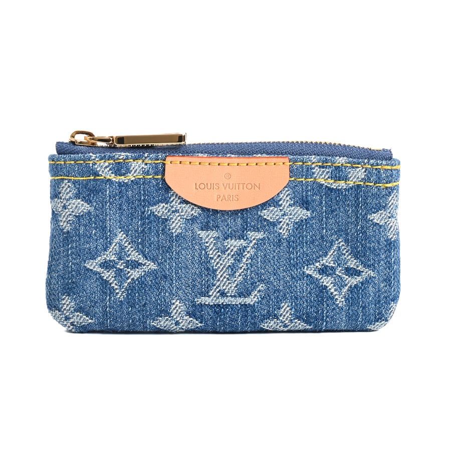 ポシェットクレ ブルー 約W12xH6cm(実寸)