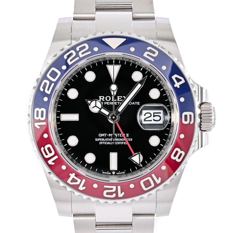 GMTマスター2 ブラック / ベルトカラー：ステンレス ケース:約40mm/ブレスサイズ:約18.5cm