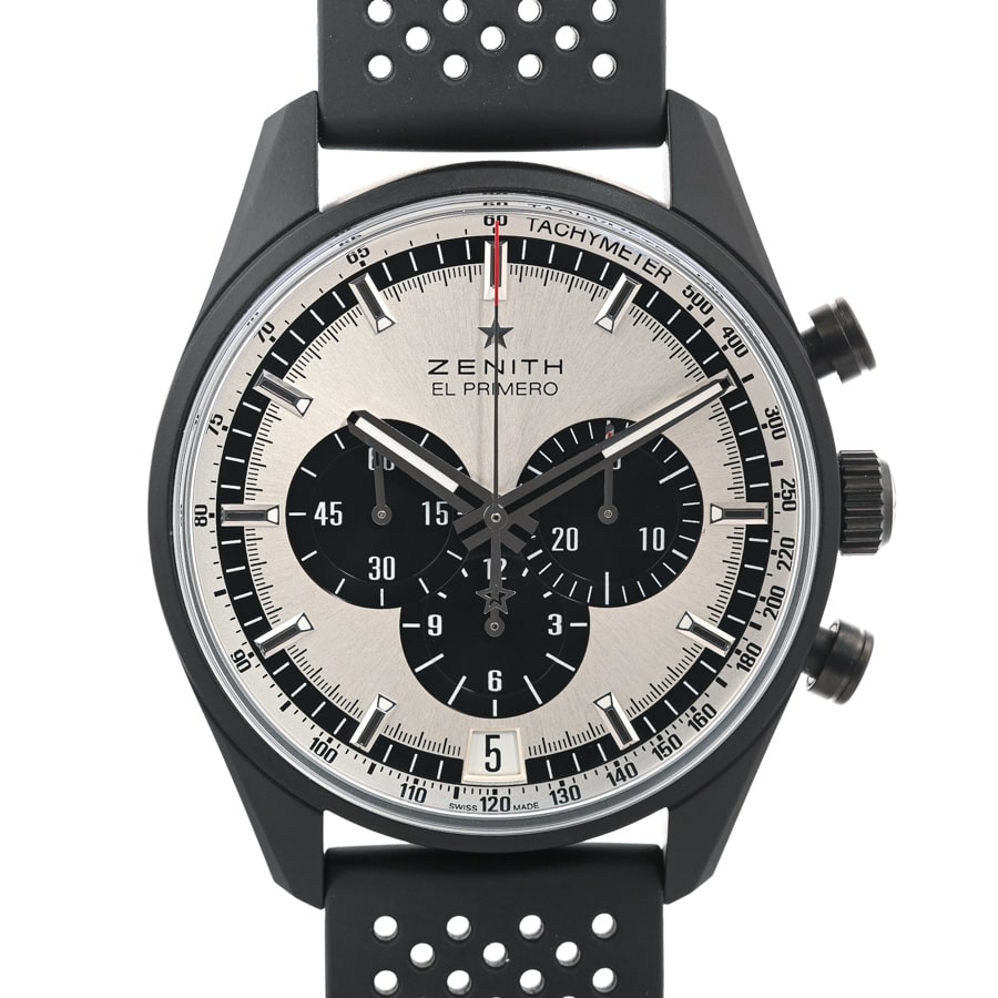 クロノマスター エルプリメロ シルバー・ブラック ケース:約42mm(実寸)