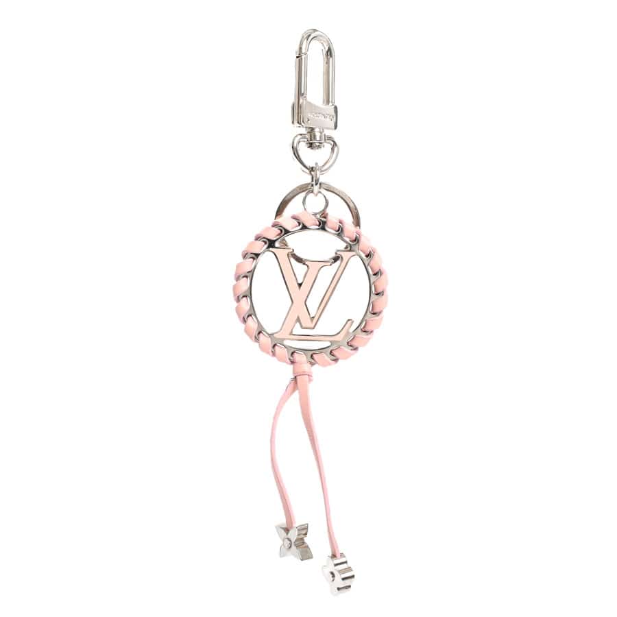ポルトクレベリーLVサークル ピンク ストラップ含む全長:約18cm/チャーム:約直径5cm(実寸)