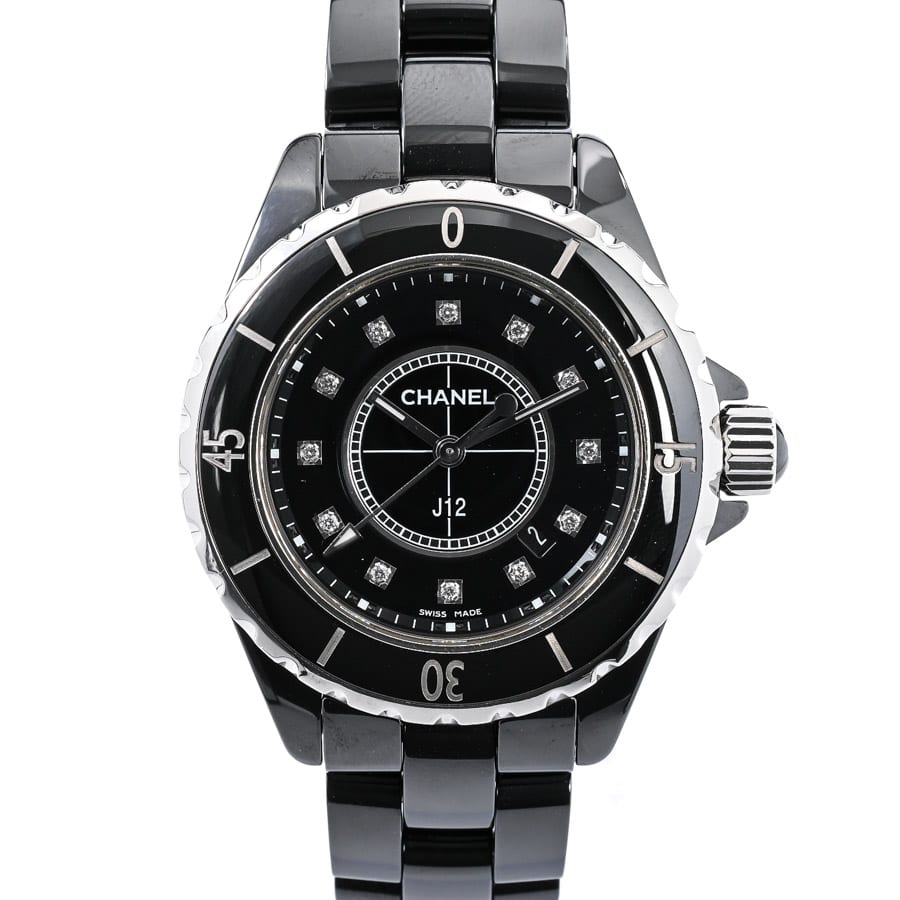 J12 33mm ブラック ケース:約33mm/ブレスサイズ:約16.5cm