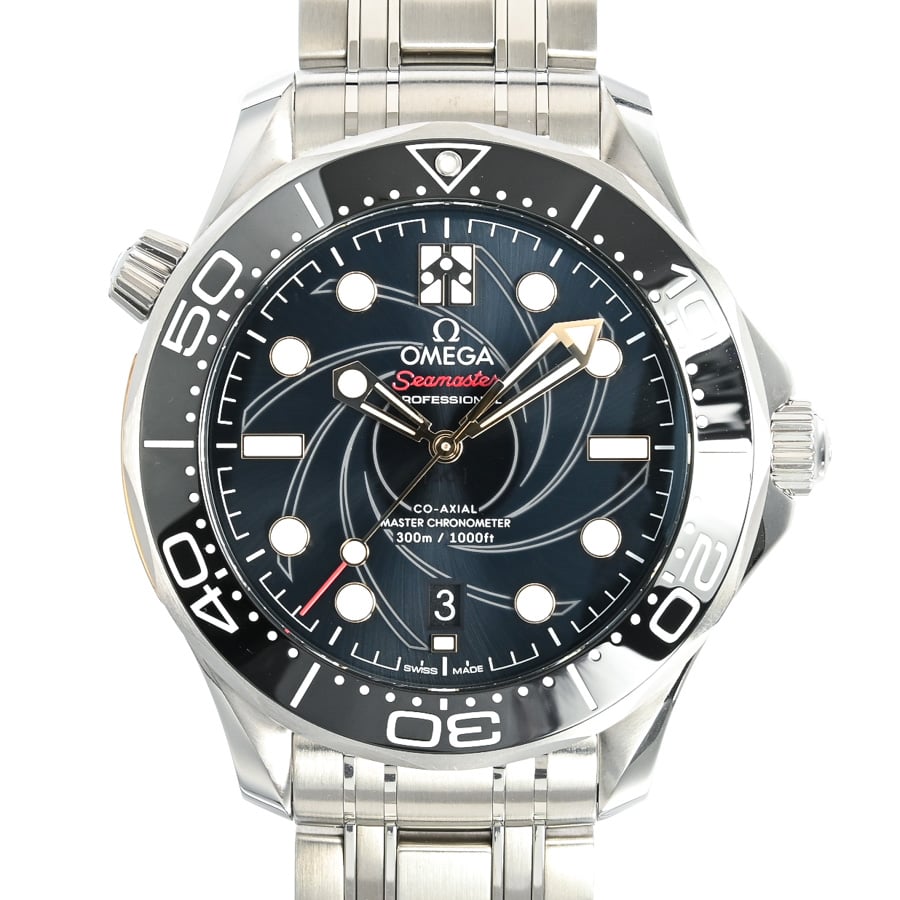 シーマスター ダイバー 300M ジェームスボンド ブラック / ベルトカラー：ステンレス ケース:約42mm(実寸)/ブレスサイズ:約19.5cm
