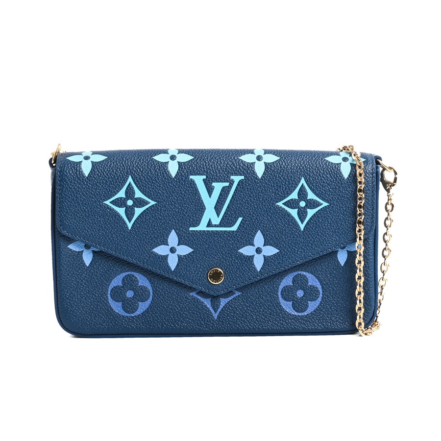 ポシェットフェリシー ブルー 約W21xH12xD3cm