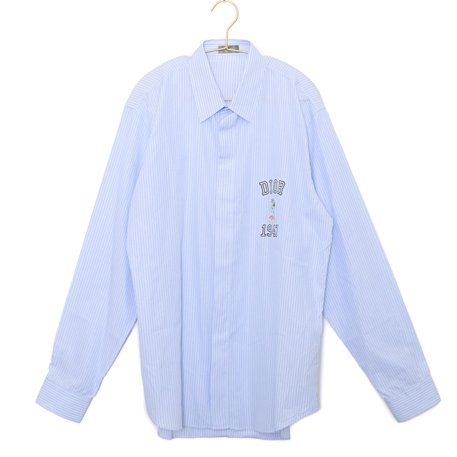 シャツ ライトブルー メーカーサイズ#42/肩幅49.5x身幅59x着丈81.5x袖丈67cm(実寸)