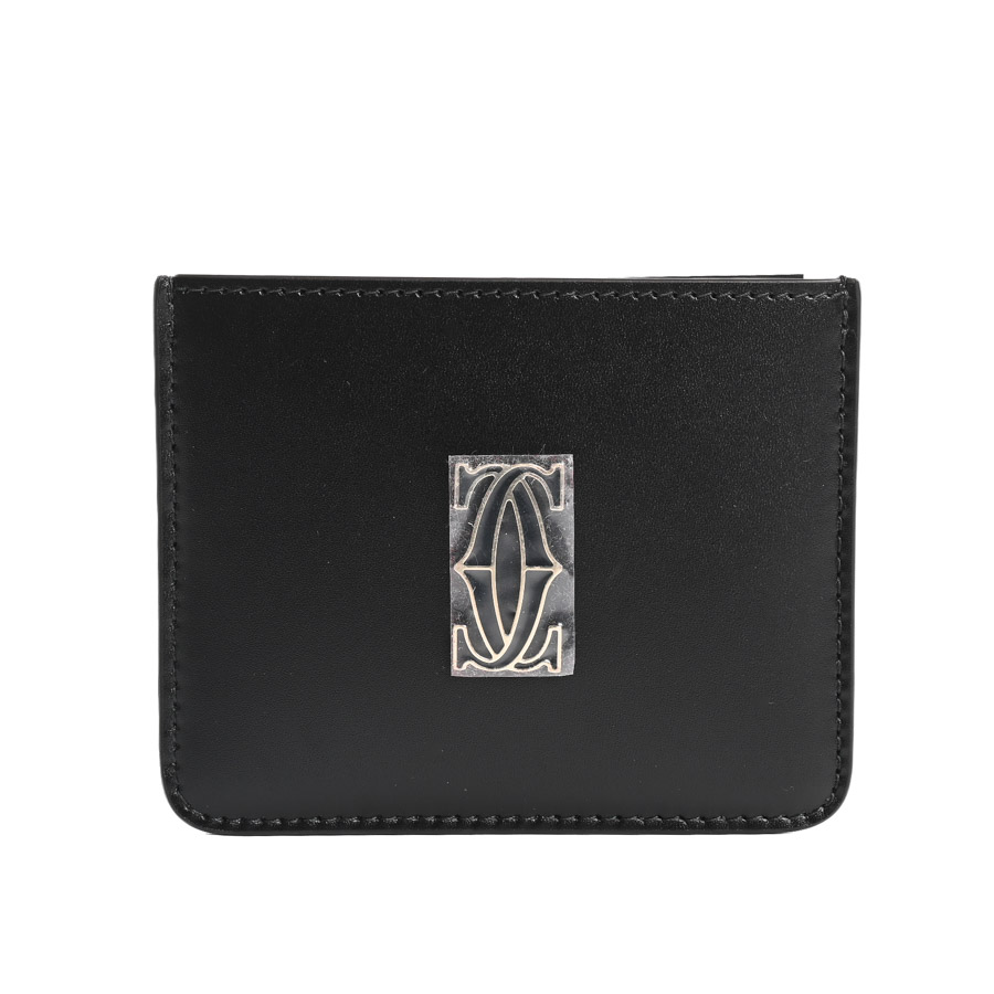 シンプルカードホルダー ブラック 約W10xH8cm(実寸)