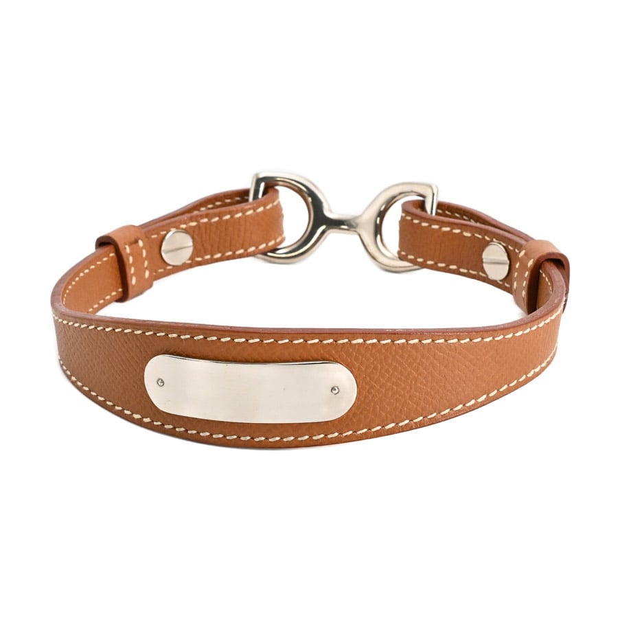 犬用首輪 ゴールド メーカーサイズ:M/内周:最大約35cm/最大幅:約2.8cm